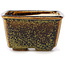 Pot à bonsaï carré marron par Seto - 85 x 80 x 45 mm