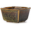 Vaso bonsai quadrato marrone di Seto - 85 x 80 x 45 mm