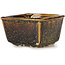 Vaso bonsai quadrato marrone di Seto - 85 x 80 x 45 mm