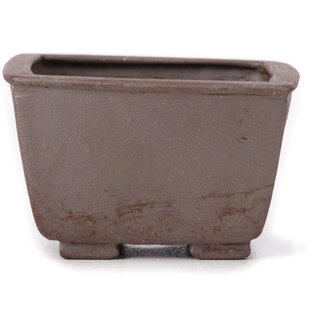 Seto 85 mm square unglazed bonsai pot by Seto, Japan