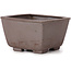 Square unglazed bonsai pot by Seto - 85 x 80 x 50 mm