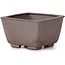Square unglazed bonsai pot by Seto - 85 x 80 x 50 mm