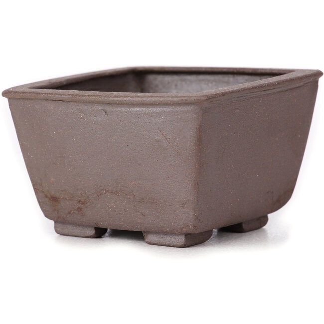 Square unglazed bonsai pot by Seto - 85 x 80 x 50 mm