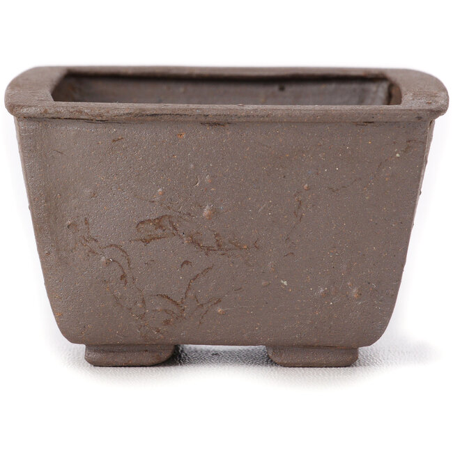 Square unglazed bonsai pot by Seto - 85 x 80 x 50 mm