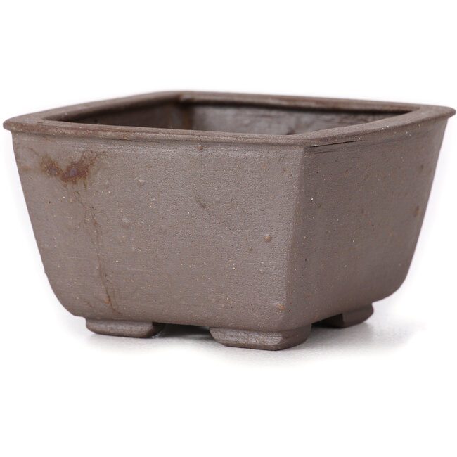 Pot à bonsaï carré non émaillé par Seto - 85 x 80 x 50 mm