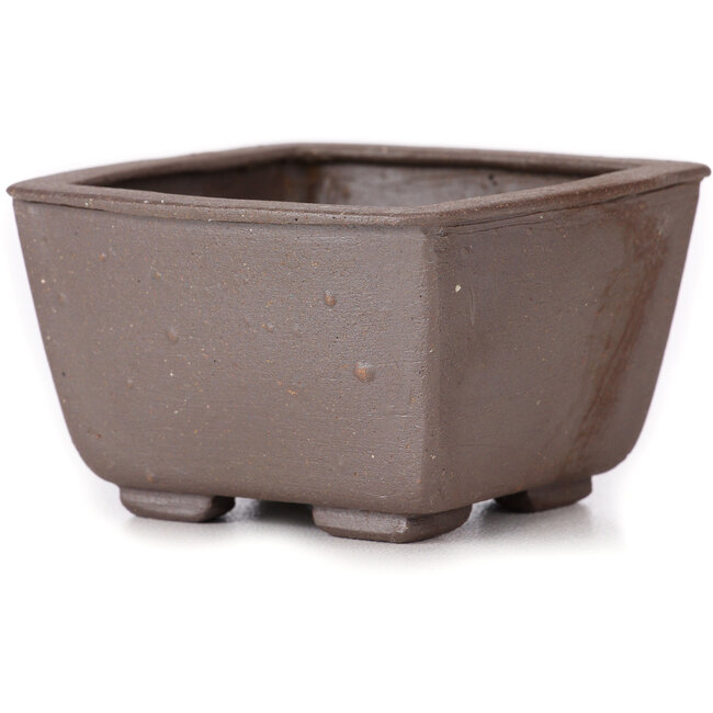 Pot à bonsaï carré non émaillé par Seto - 85 x 80 x 50 mm