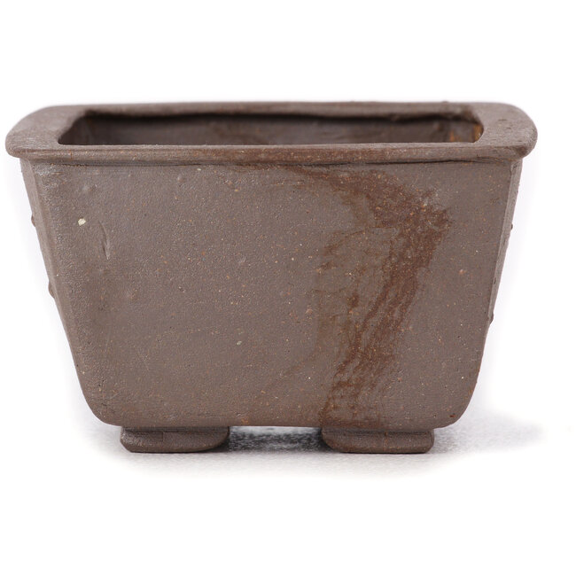 Square unglazed bonsai pot by Seto - 85 x 80 x 50 mm