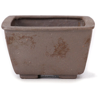 Seto 85 mm square unglazed bonsai pot by Seto, Japan