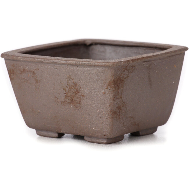 Pot à bonsaï carré non émaillé par Seto - 85 x 85 x 50 mm