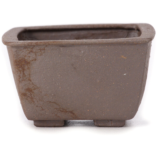Square unglazed bonsai pot by Seto - 85 x 85 x 50 mm