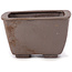 Square unglazed bonsai pot by Seto - 85 x 85 x 50 mm