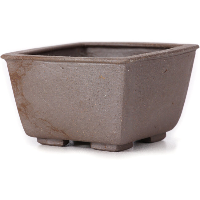 Maceta de bonsái cuadrada sin esmaltar de Seto - 85 x 85 x 50 mm