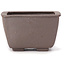 Square unglazed bonsai pot by Seto - 85 x 85 x 50 mm