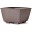 Square unglazed bonsai pot by Seto - 85 x 85 x 50 mm