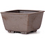 Square unglazed bonsai pot by Seto - 85 x 80 x 50 mm