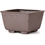 Pot à bonsaï carré non émaillé par Seto - 85 x 80 x 50 mm