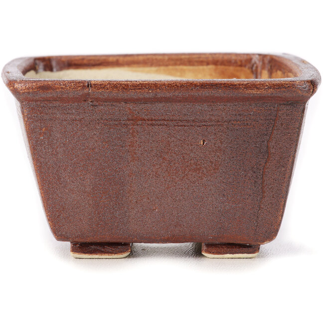 Maceta de bonsái cuadrada marrón de Seto - 85 x 85 x 50 mm