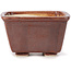 Pot à bonsaï carré marron par Seto - 85 x 85 x 50 mm