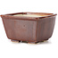 Pot à bonsaï carré marron par Seto - 85 x 85 x 50 mm