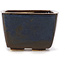 Square brown and blue bonsai pot by Seto - 80 x 80 x 50 mm