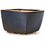 Square brown and blue bonsai pot by Seto - 80 x 80 x 50 mm