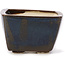 Square brown and blue bonsai pot by Seto - 80 x 80 x 50 mm