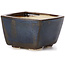 Square brown and blue bonsai pot by Seto - 80 x 80 x 50 mm