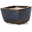 Square brown and blue bonsai pot by Seto - 80 x 80 x 50 mm