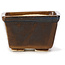 Square brown bonsai pot by Seto - 80 x 80 x 45 mm