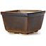 Square brown bonsai pot by Seto - 80 x 80 x 45 mm