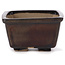 Square brown bonsai pot by Seto - 80 x 80 x 45 mm