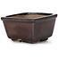 Square brown bonsai pot by Seto - 80 x 80 x 45 mm