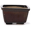Square brown bonsai pot by Seto - 80 x 80 x 45 mm