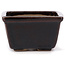 Vierkante bruine bonsaipot van Seto - 80 x 75 x 45 mm