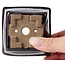 Vierkante bruine bonsaipot van Seto - 80 x 75 x 45 mm