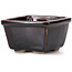 Square brown bonsai pot by Seto - 85 x 80 x 50 mm