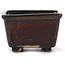 Square brown bonsai pot by Seto - 80 x 75 x 45 mm