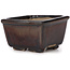 Square brown bonsai pot by Seto - 80 x 75 x 45 mm