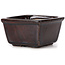 Square brown bonsai pot by Seto - 80 x 80 x 45 mm