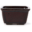 Square brown bonsai pot by Seto - 80 x 80 x 45 mm