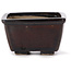 Square brown bonsai pot by Seto - 80 x 80 x 45 mm