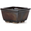 Square brown bonsai pot by Seto - 80 x 80 x 45 mm