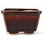 Pot à bonsaï carré marron par Seto - 85 x 80 x 45 mm