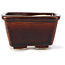 Square brown bonsai pot by Seto - 85 x 80 x 45 mm