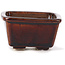 Vaso bonsai quadrato marrone di Seto - 85 x 80 x 45 mm