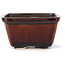 Square brown bonsai pot by Seto - 90 x 90 x 50 mm