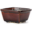 Square brown bonsai pot by Seto - 90 x 90 x 50 mm