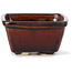 Pot à bonsaï carré marron par Seto - 90 x 90 x 50 mm
