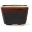 Pot à bonsaï carré marron par Seto - 80 x 75 x 50 mm
