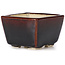 Square brown bonsai pot by Seto - 80 x 75 x 50 mm